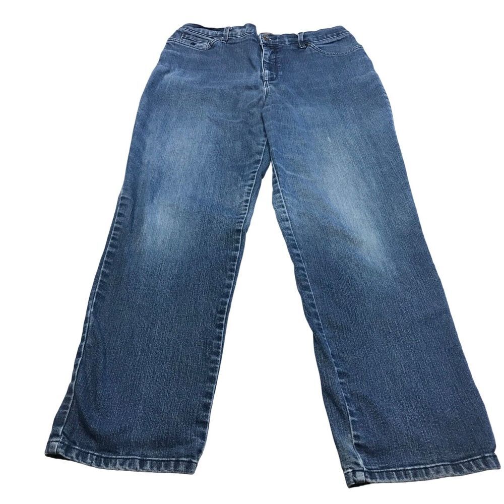 Gloria Vanderbilt Amanda High‎ rise blue jean women 12 straight leg stretch flaw